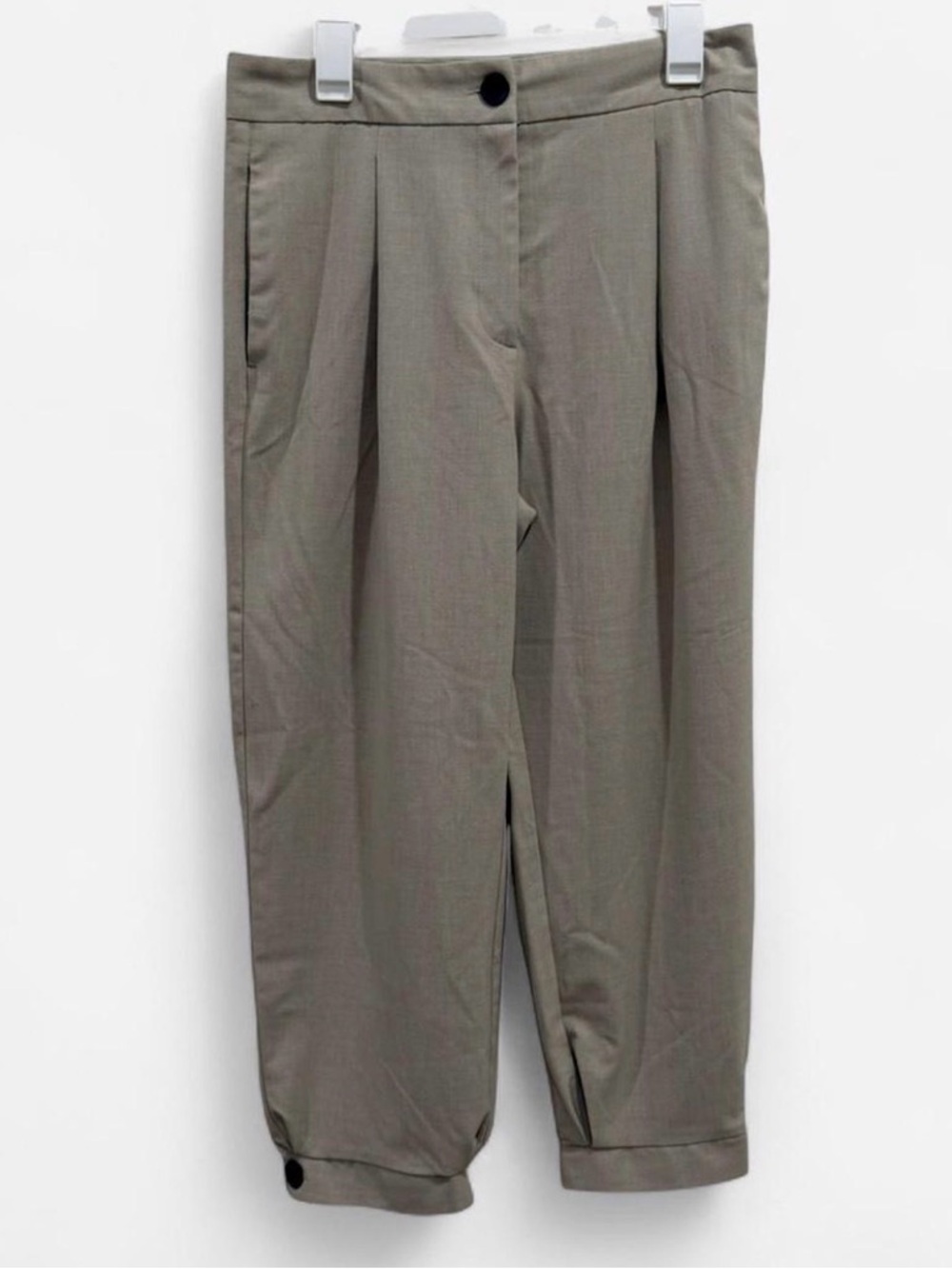 Zara Taupe Pleated Dress Pants